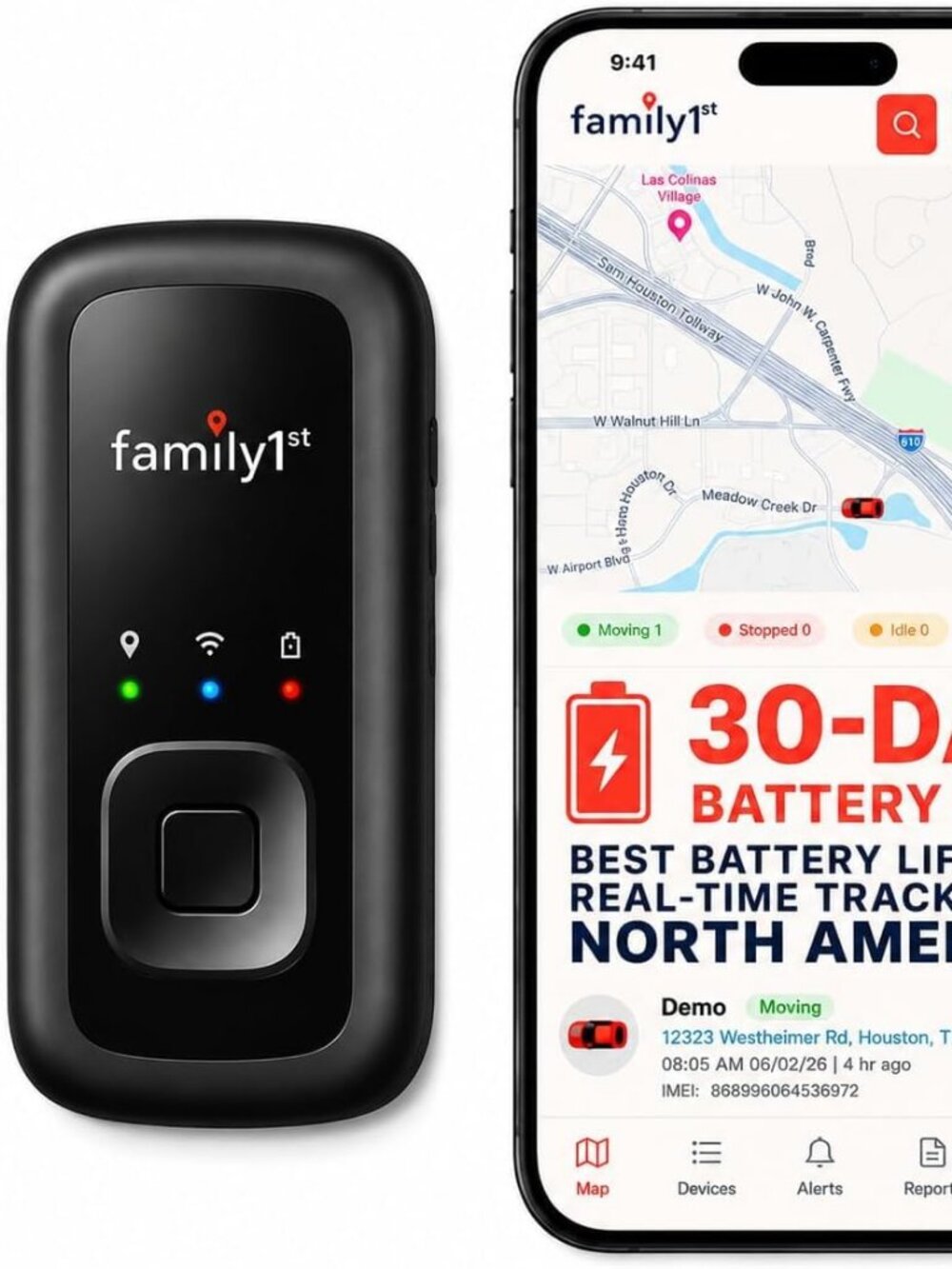Portable Automobile GPS Trackers for Vehicles, Loved Ones, Real Time Track - D